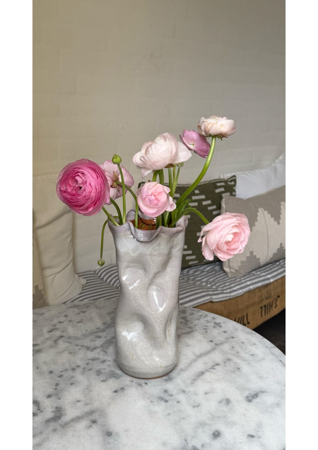 Vase krøllet stor