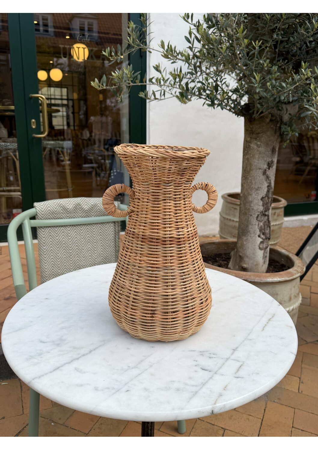 Vase i rattan